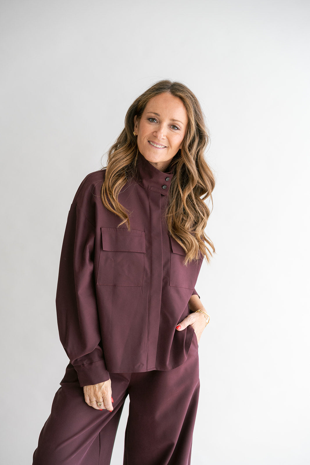 Miko Blouse Tencel Bordeaux