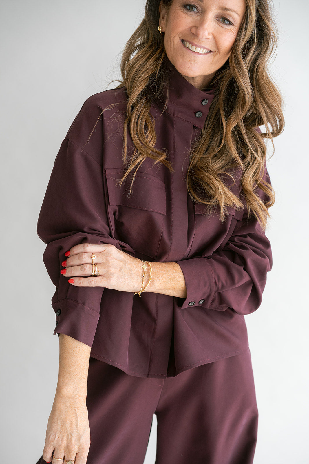 Miko Blouse Tencel Bordeaux