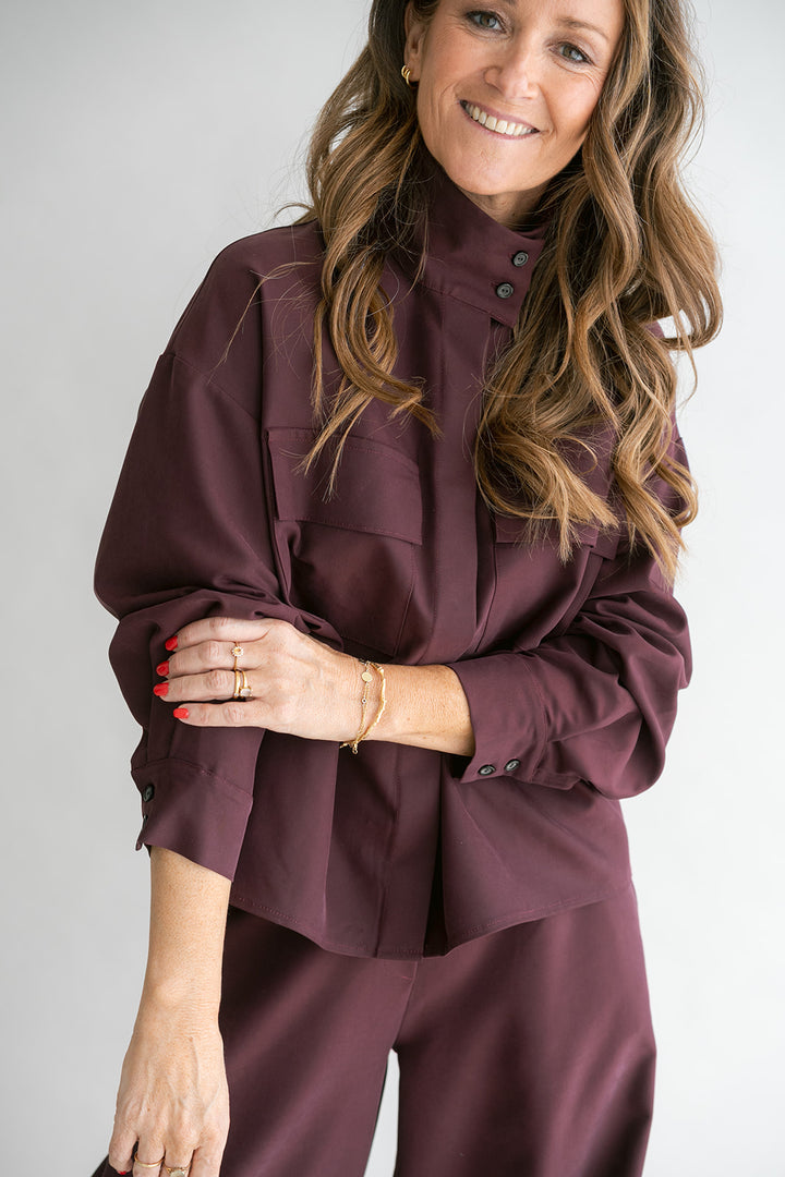 Miko Blouse Tencel Bordeaux