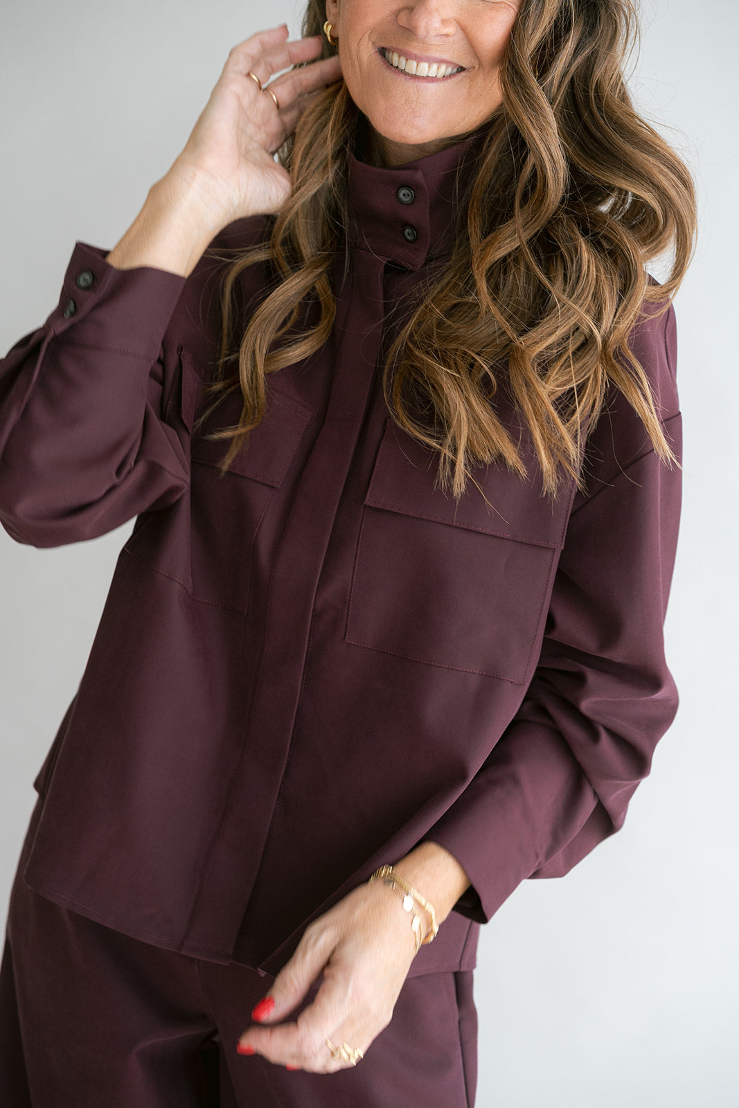 Miko Blouse Tencel Bordeaux
