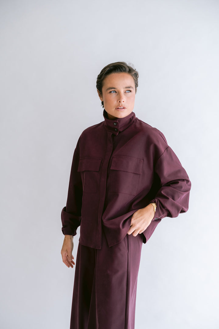 Miko Blouse Tencel Bordeaux