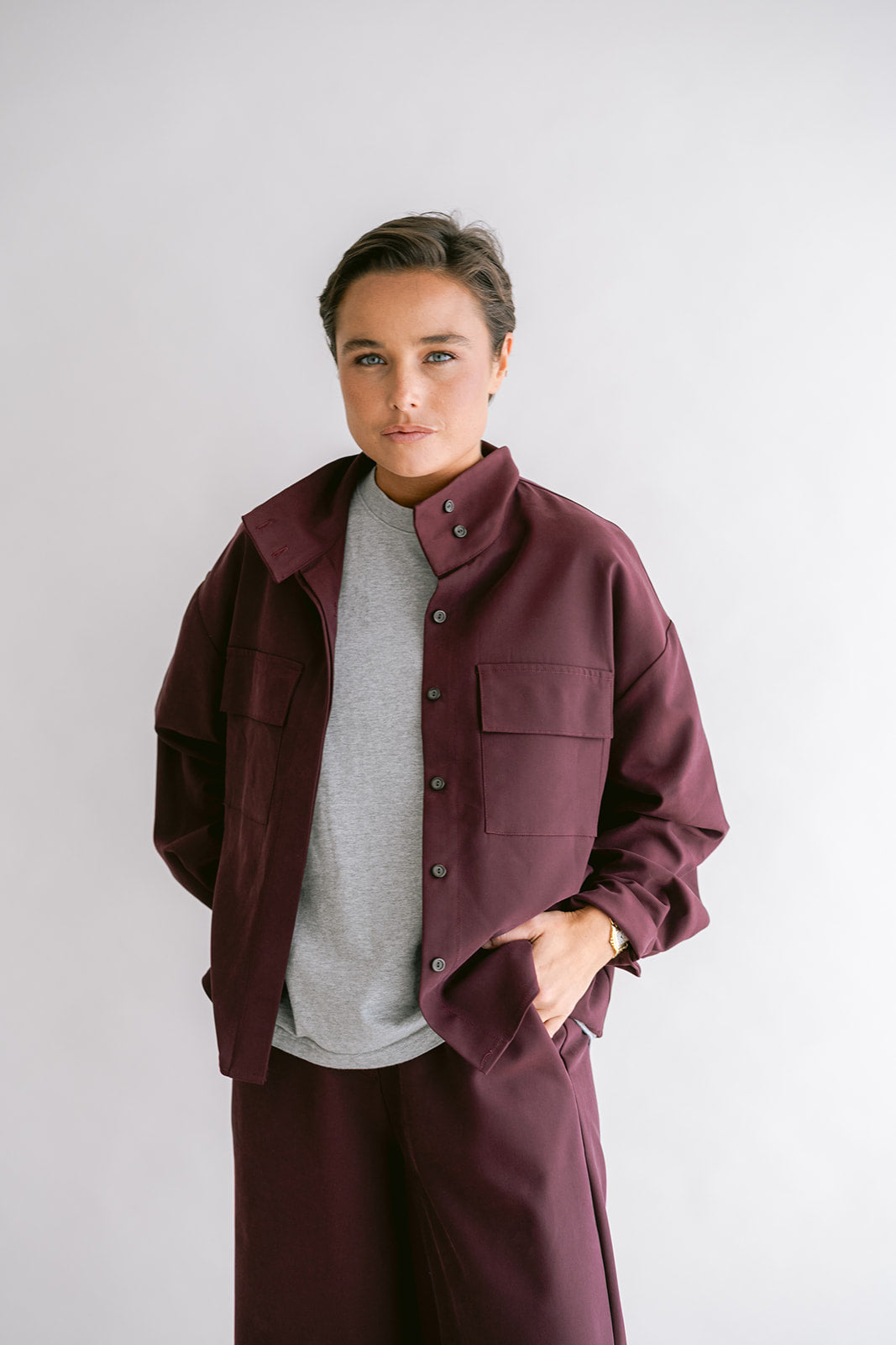 Miko Blouse Tencel Bordeaux