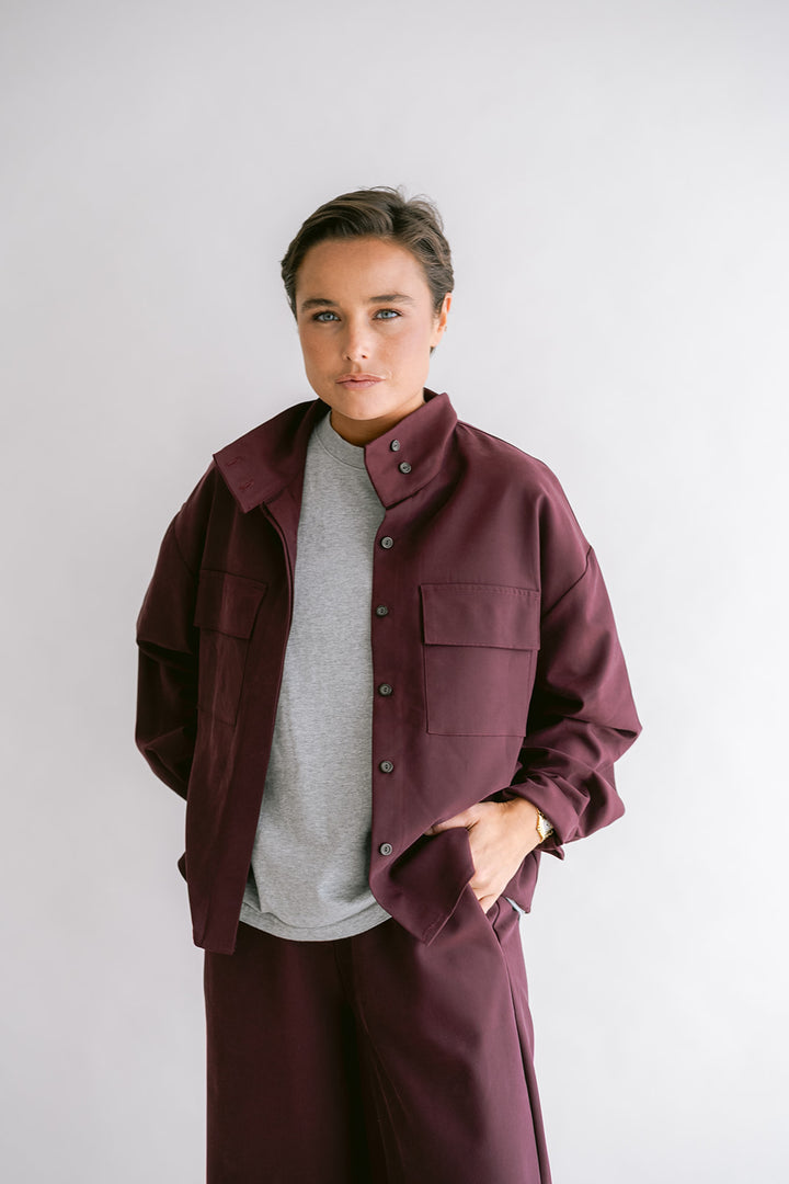 Miko Blouse Tencel Bordeaux