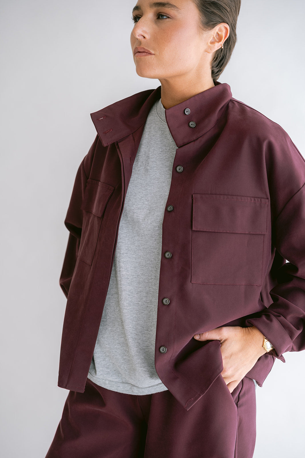 Miko Blouse Tencel Bordeaux