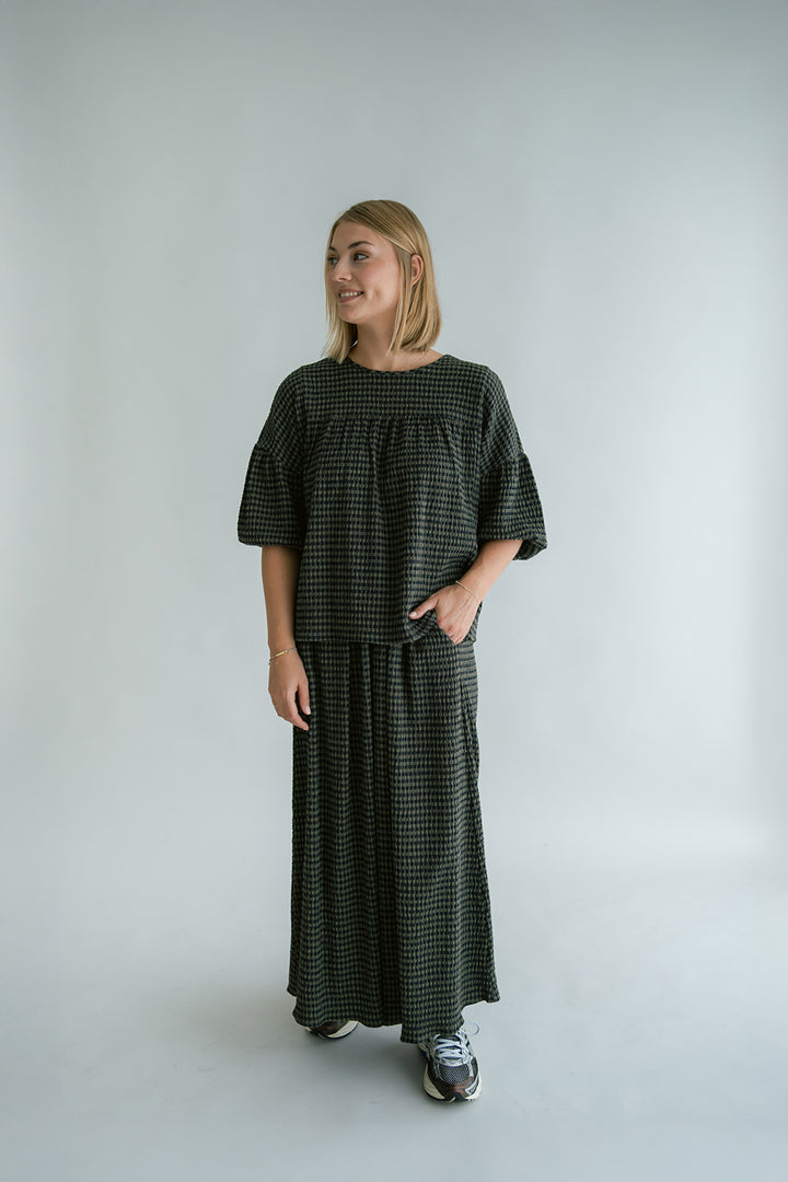 Milly Blouse Green Small Check
