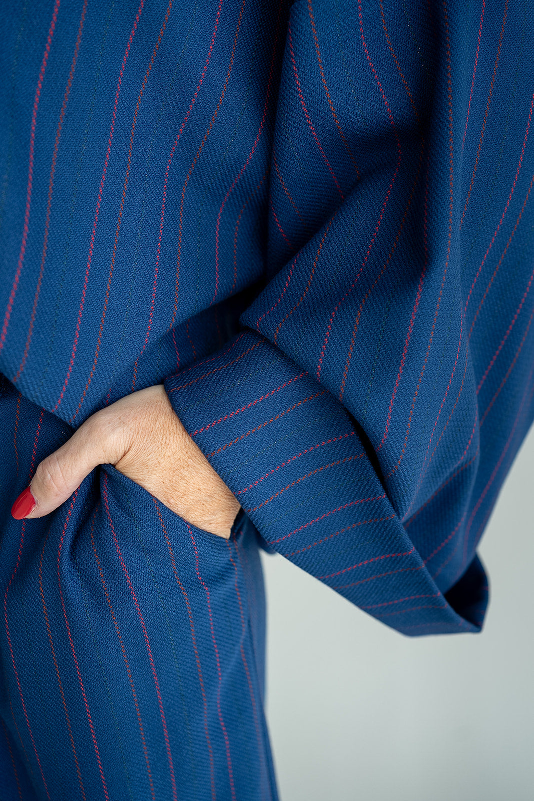 Mira Blouse Red Navy Stripe