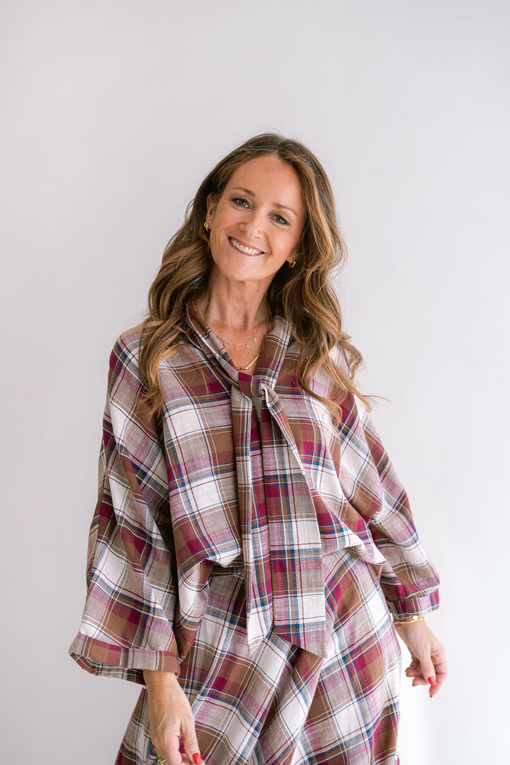 Mollie Blouse Square Bordeaux