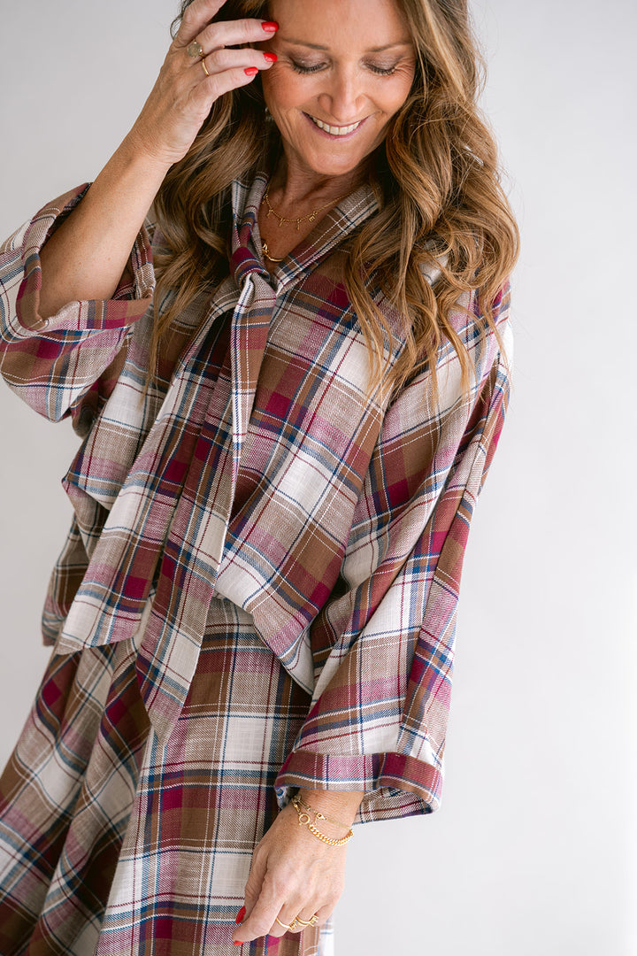 Mollie Blouse Square Bordeaux
