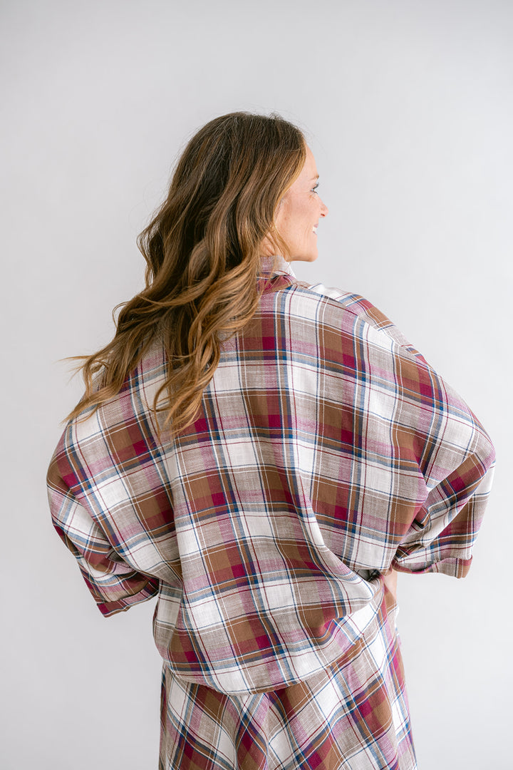 Mollie Blouse Square Bordeaux