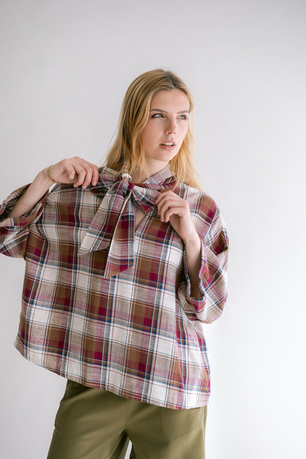Mollie Blouse Square Bordeaux