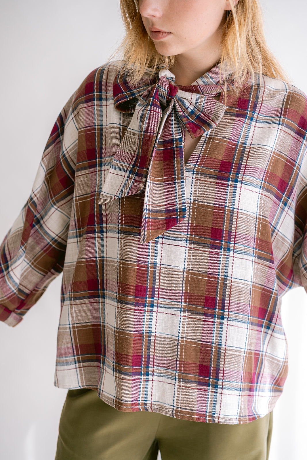 Mollie Blouse Square Bordeaux
