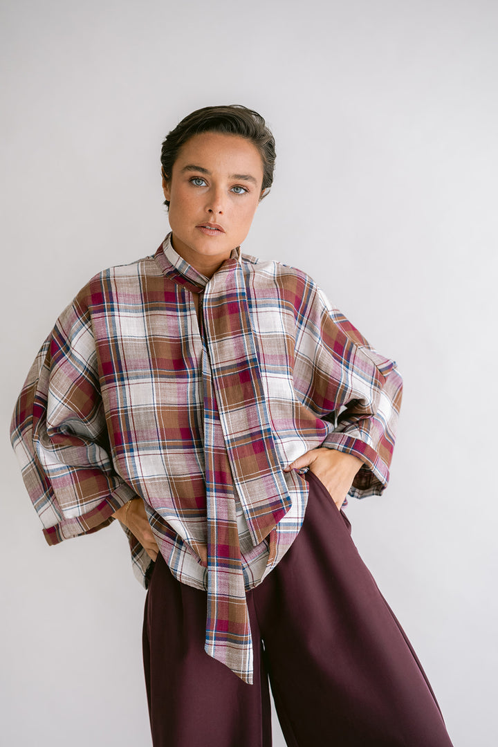 Mollie Blouse Square Bordeaux