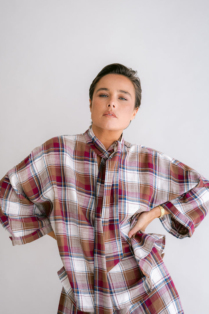 Mollie Blouse Square Bordeaux