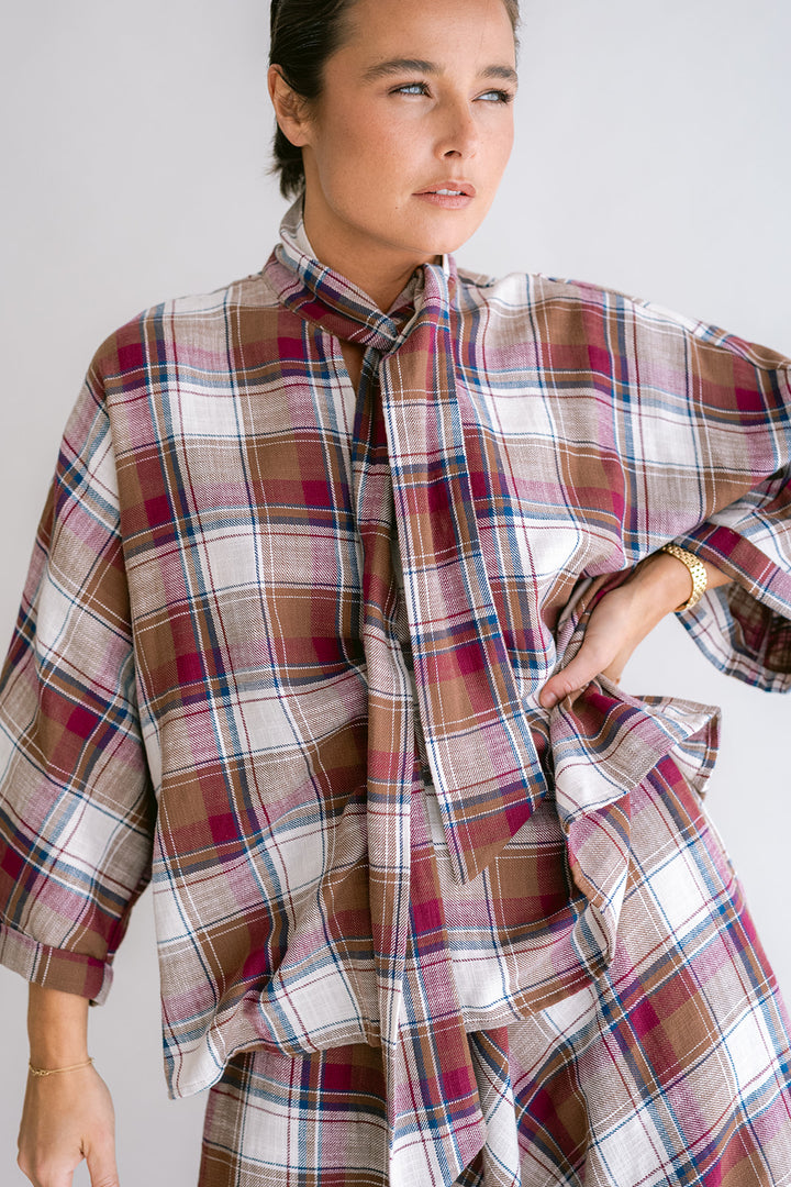 Mollie Blouse Square Bordeaux