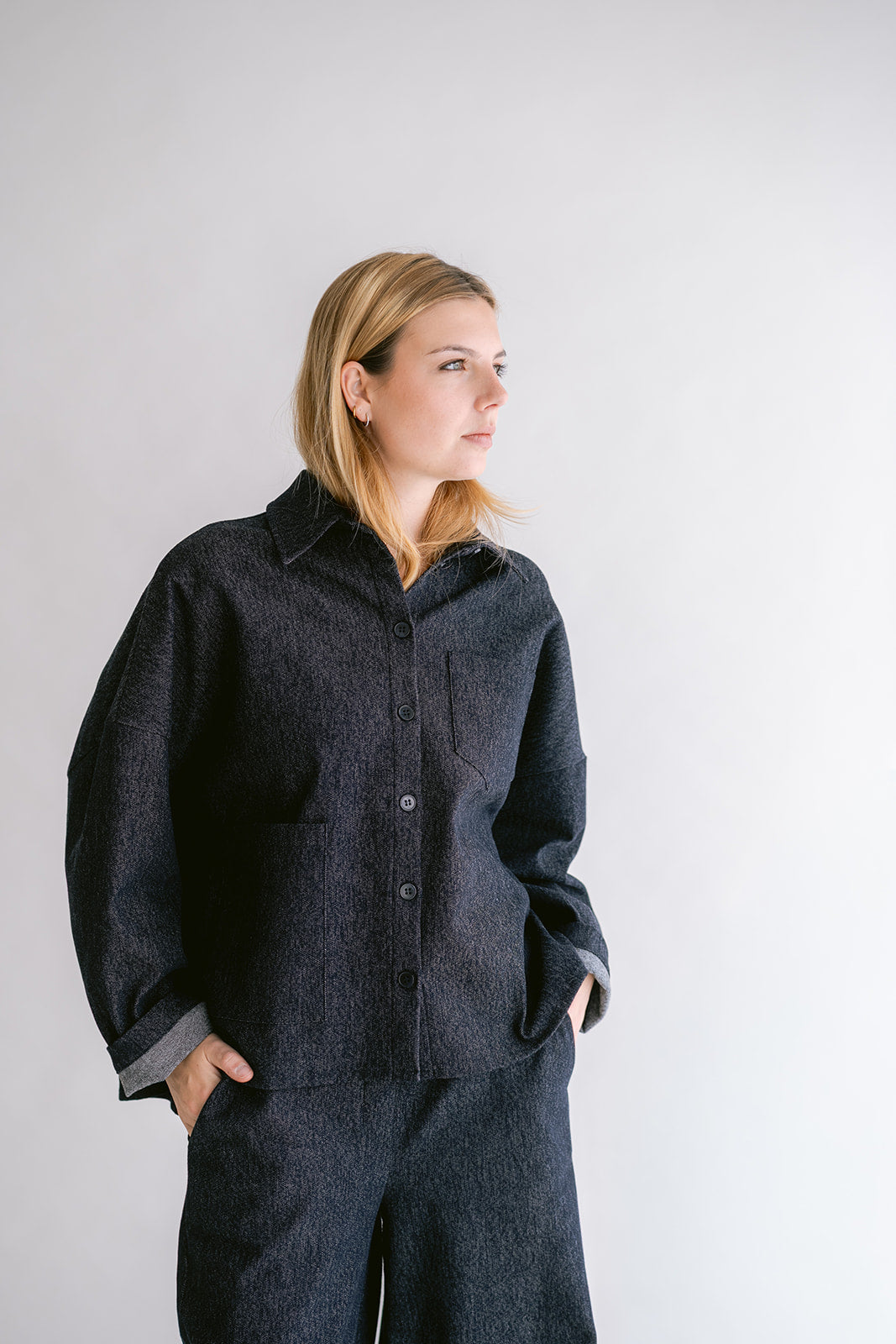 Mon Shacket Dark Navy Jeans