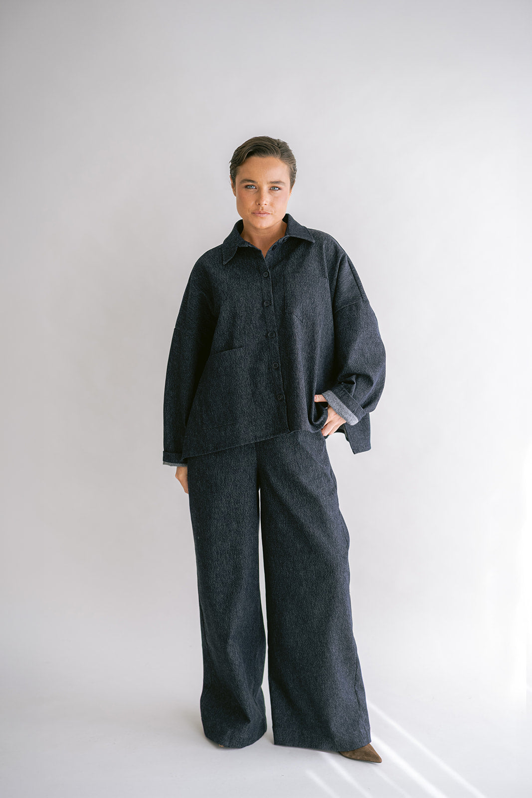 Mon Shacket Dark Navy Jeans