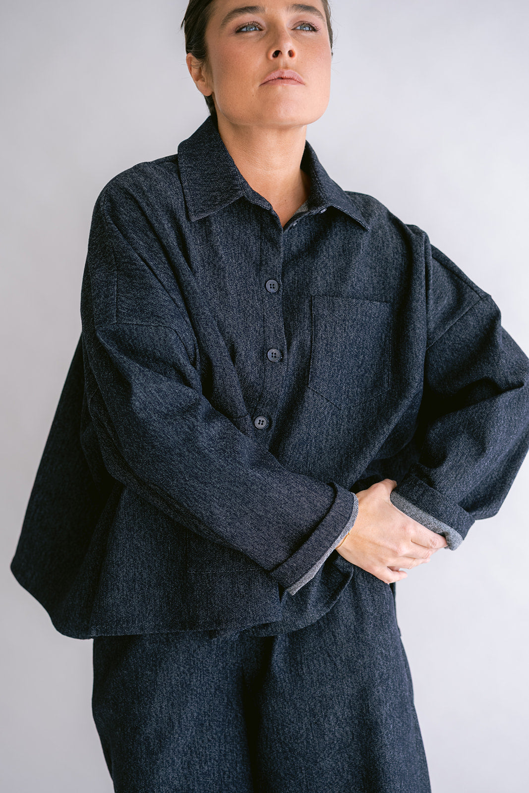 Mon Shacket Dark Navy Jeans