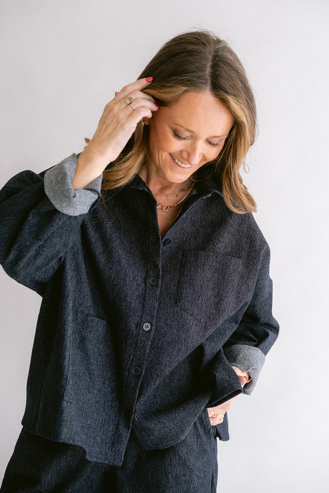 Mon Shacket Dark Navy Jeans