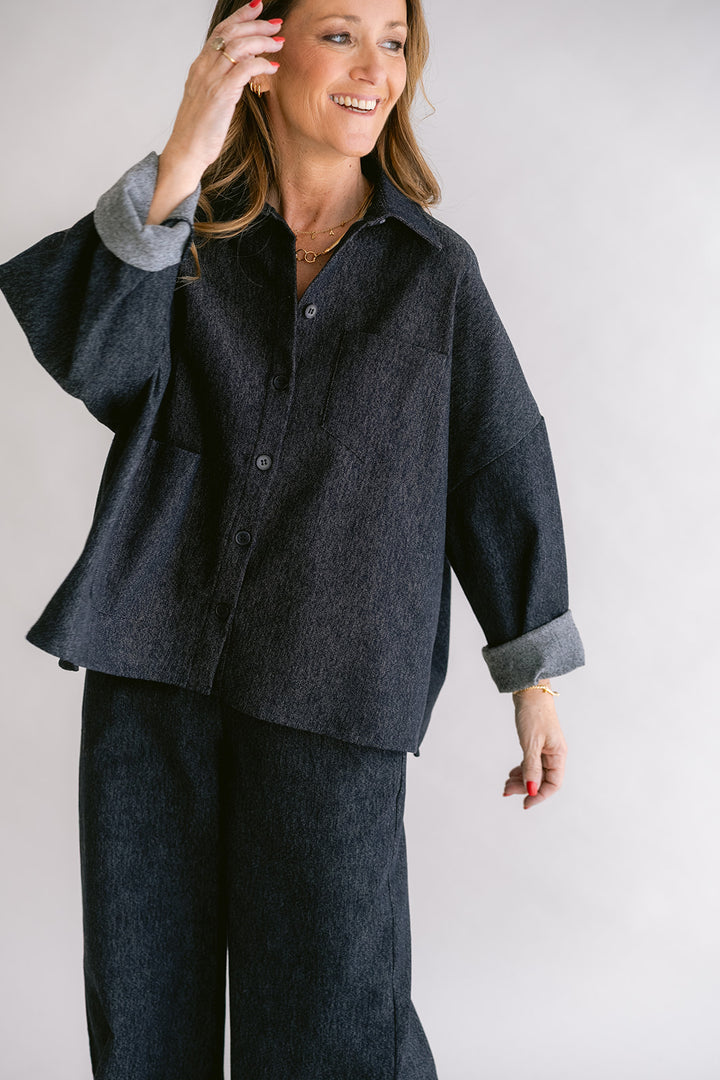 Mon Shacket Dark Navy Jeans