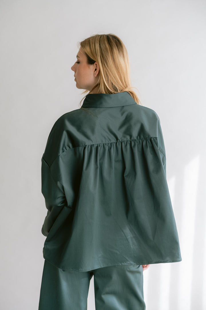 Mon Shacket Satin Sage Green