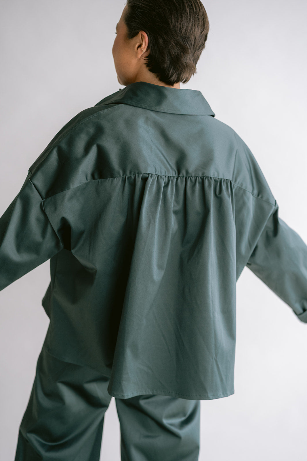 Mon Shacket Satin Sage Green