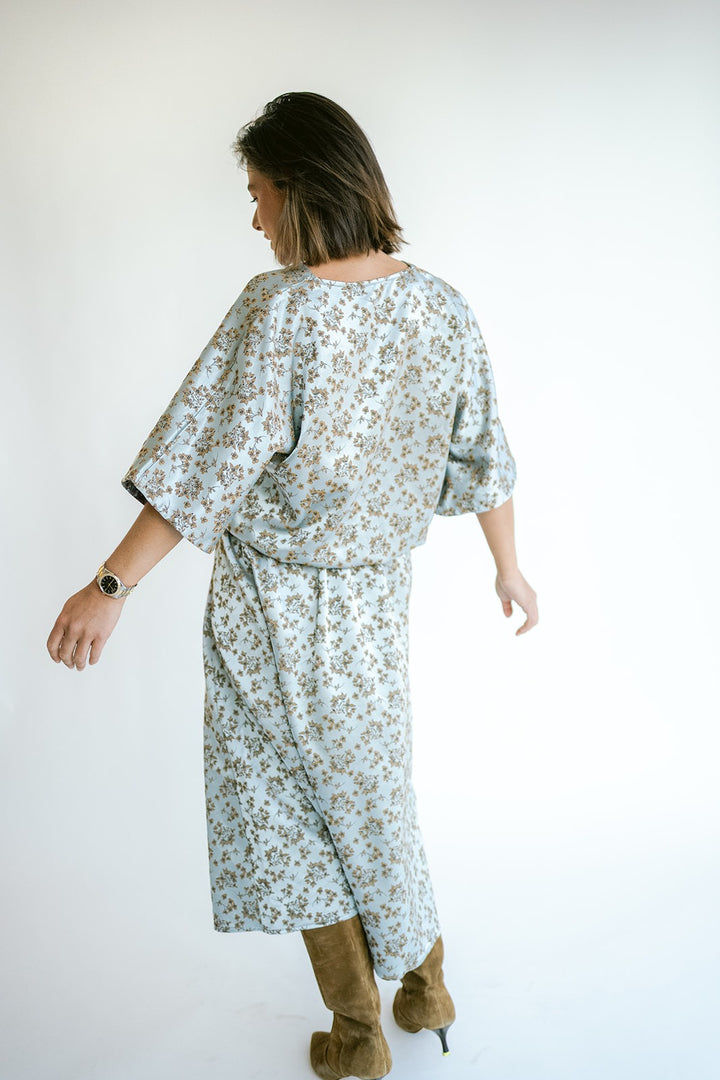 Mona Blouse Ice Blue Flower