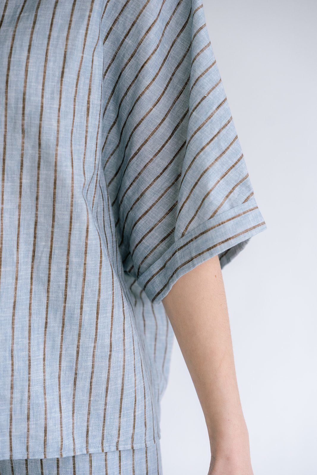 Morris Blouse Blue Linen