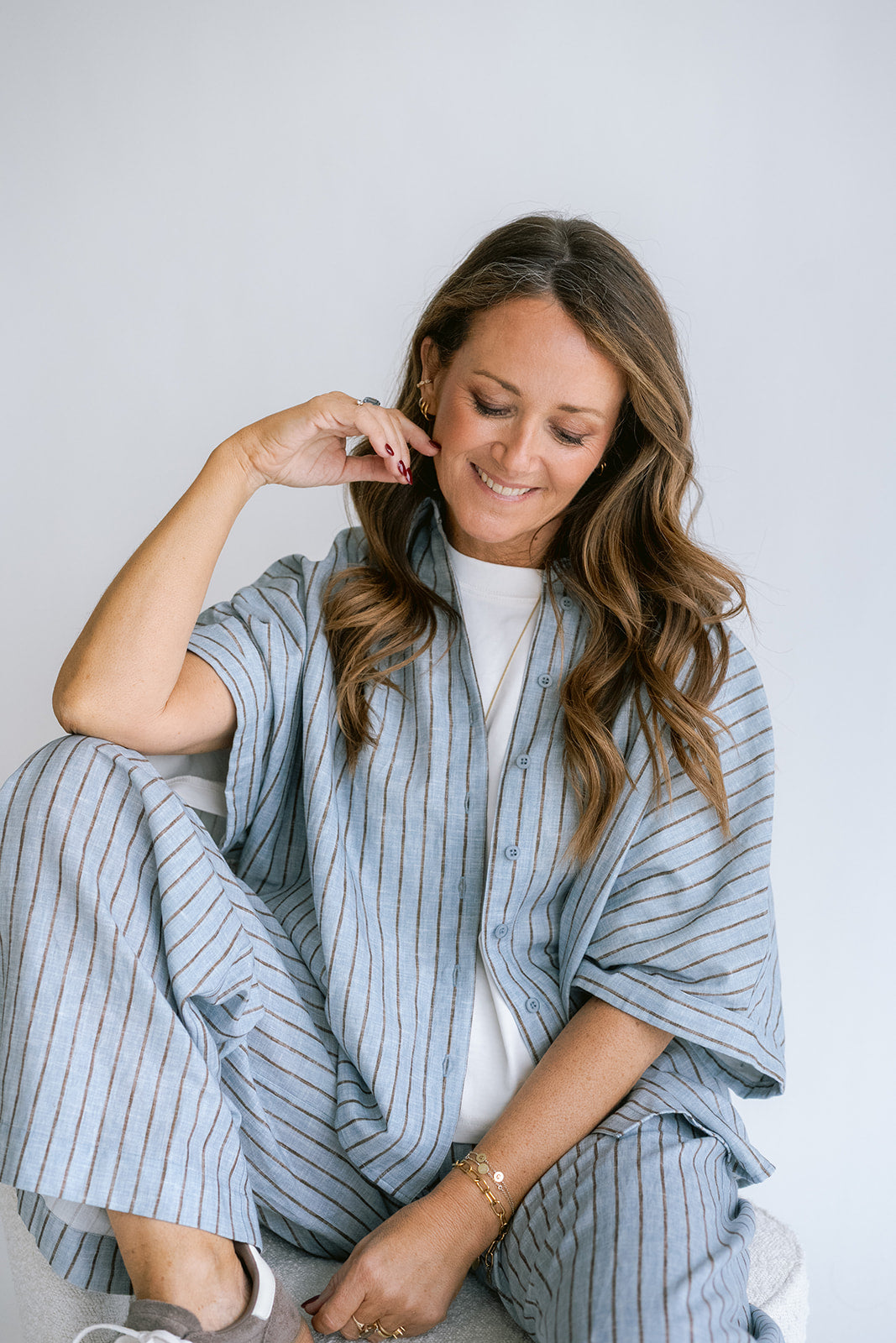 Morris Blouse Blue Linen
