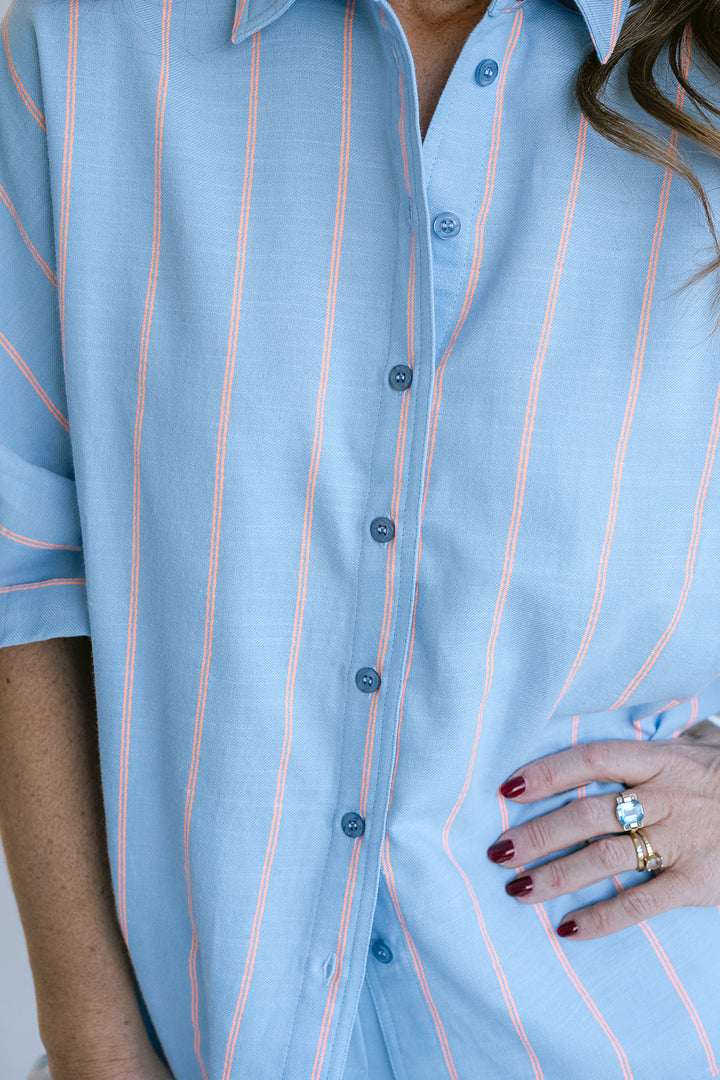 Morris Blouse Blue Orange