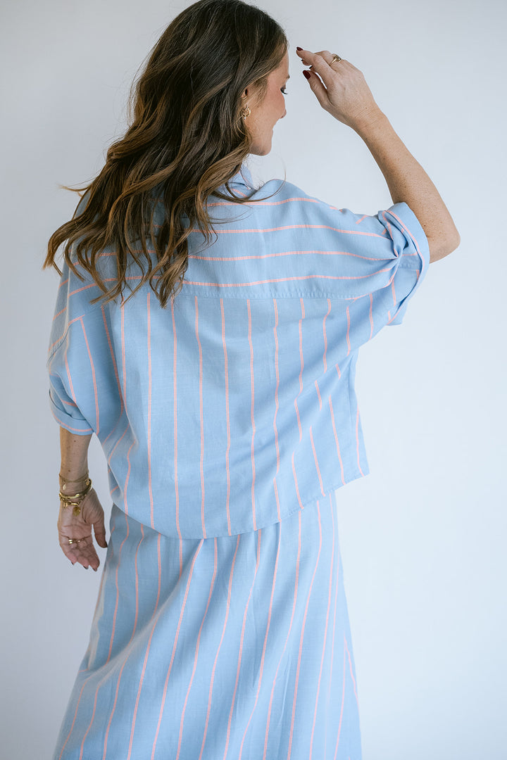 Morris Blouse Blue Orange