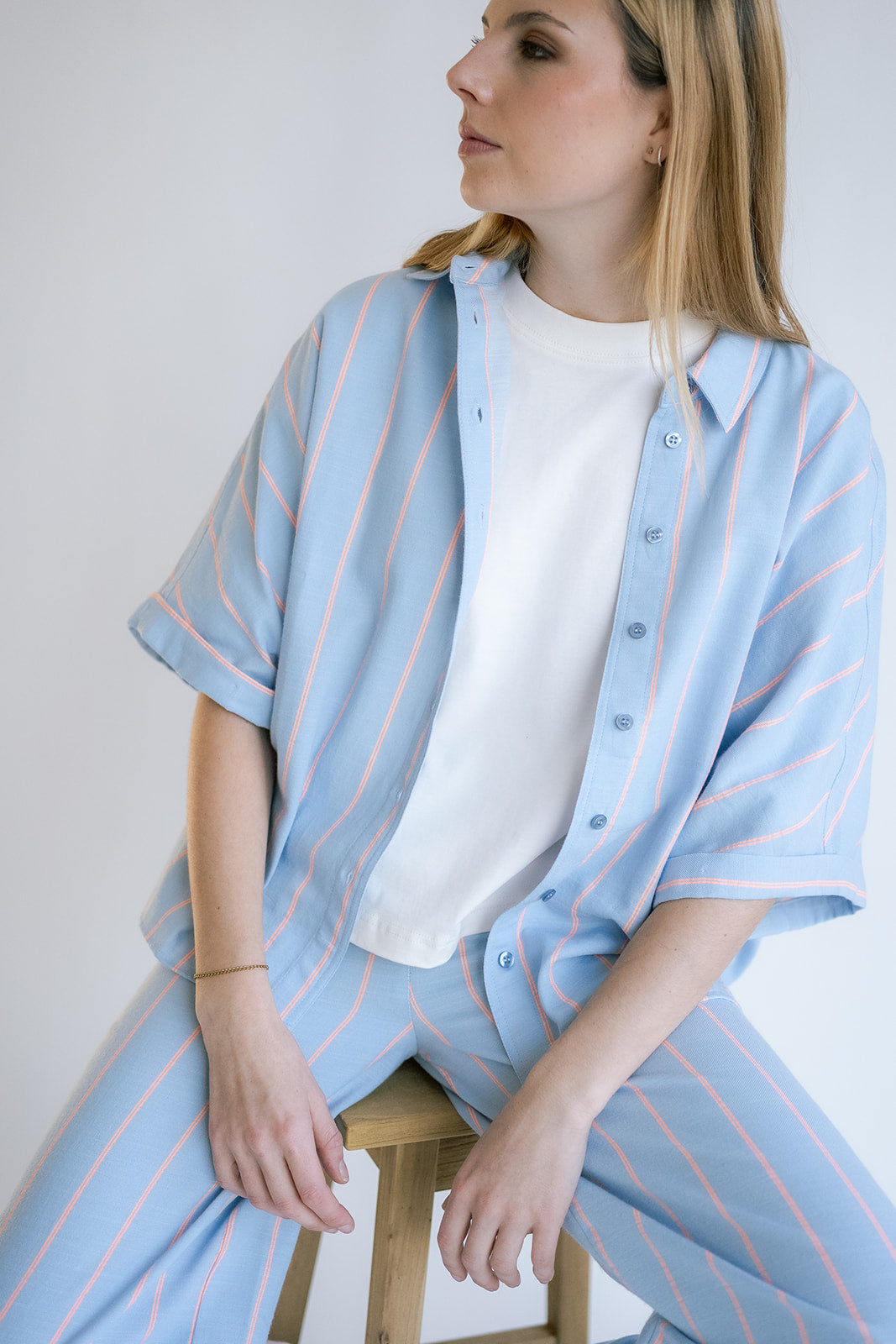 Morris Blouse Blue Orange