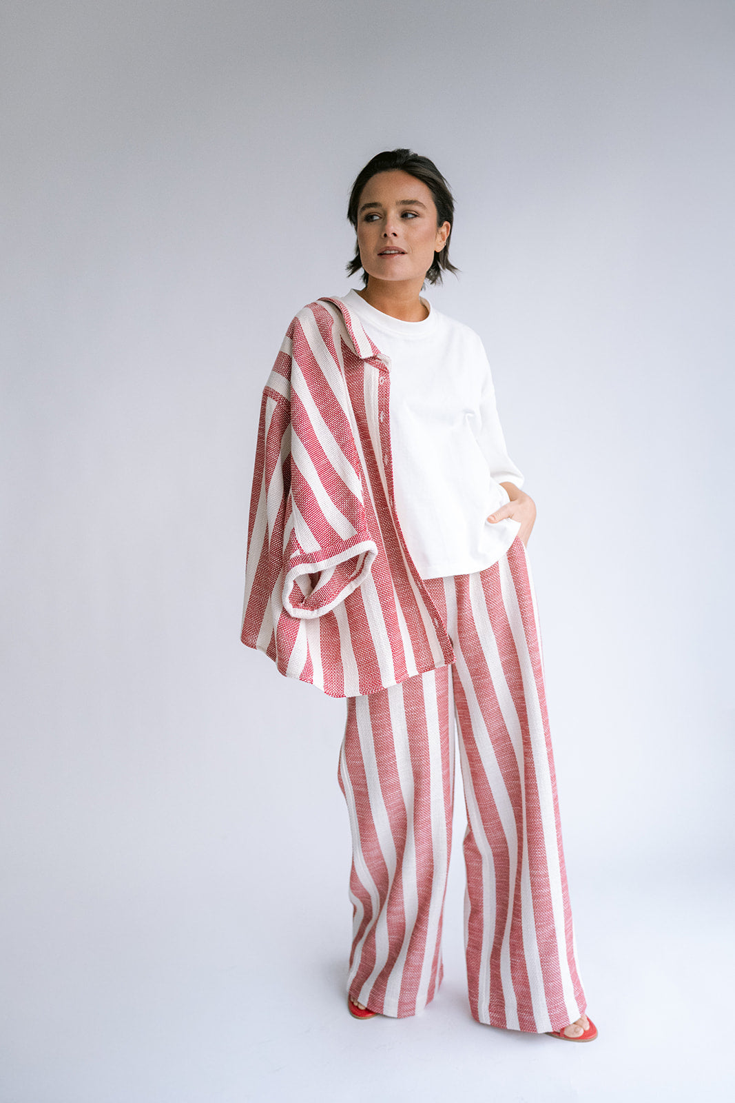 Morris Blouse Bold Red Stripe