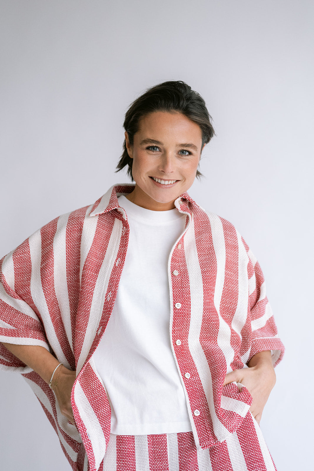 Morris Blouse Bold Red Stripe
