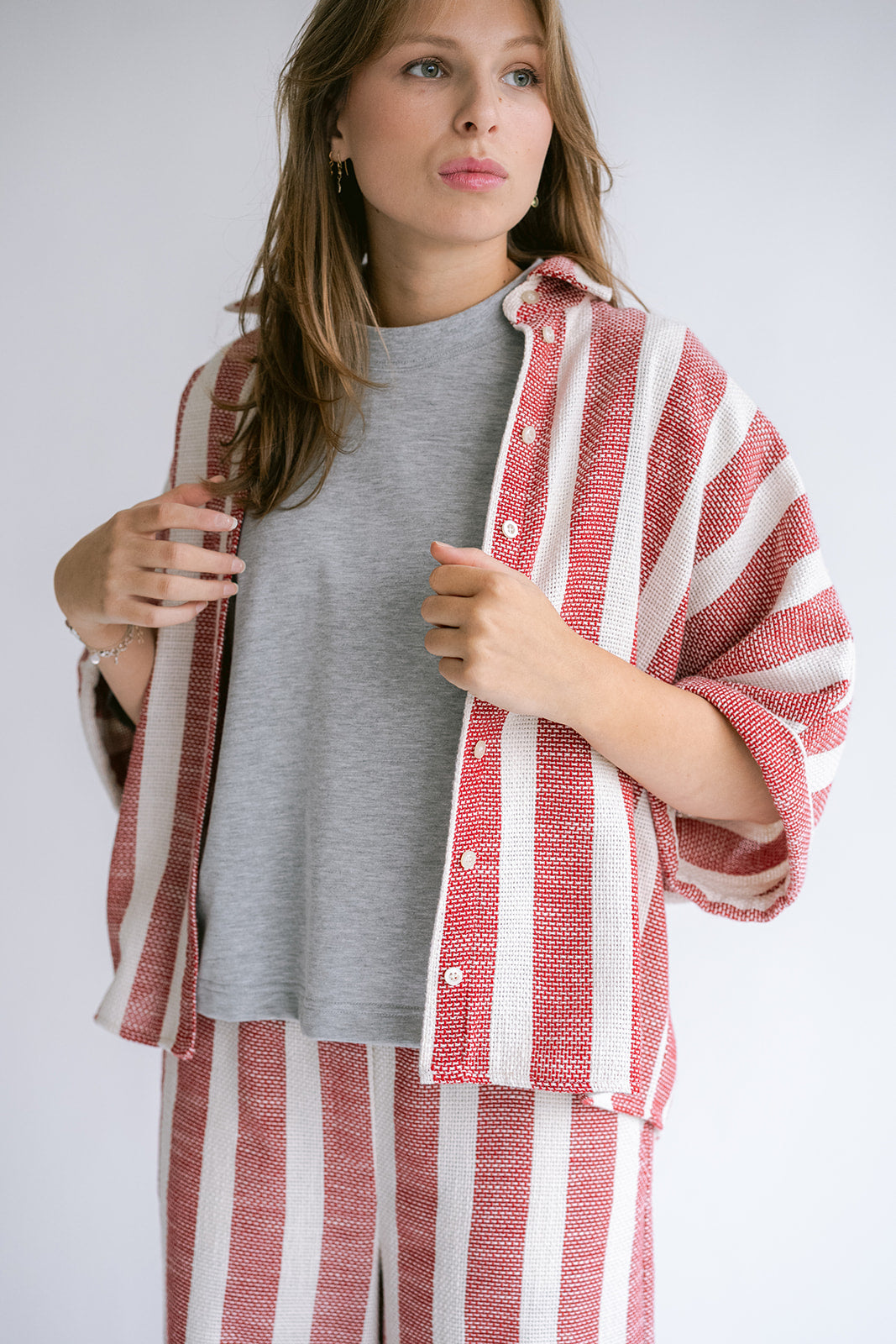 Morris Blouse Bold Red Stripe