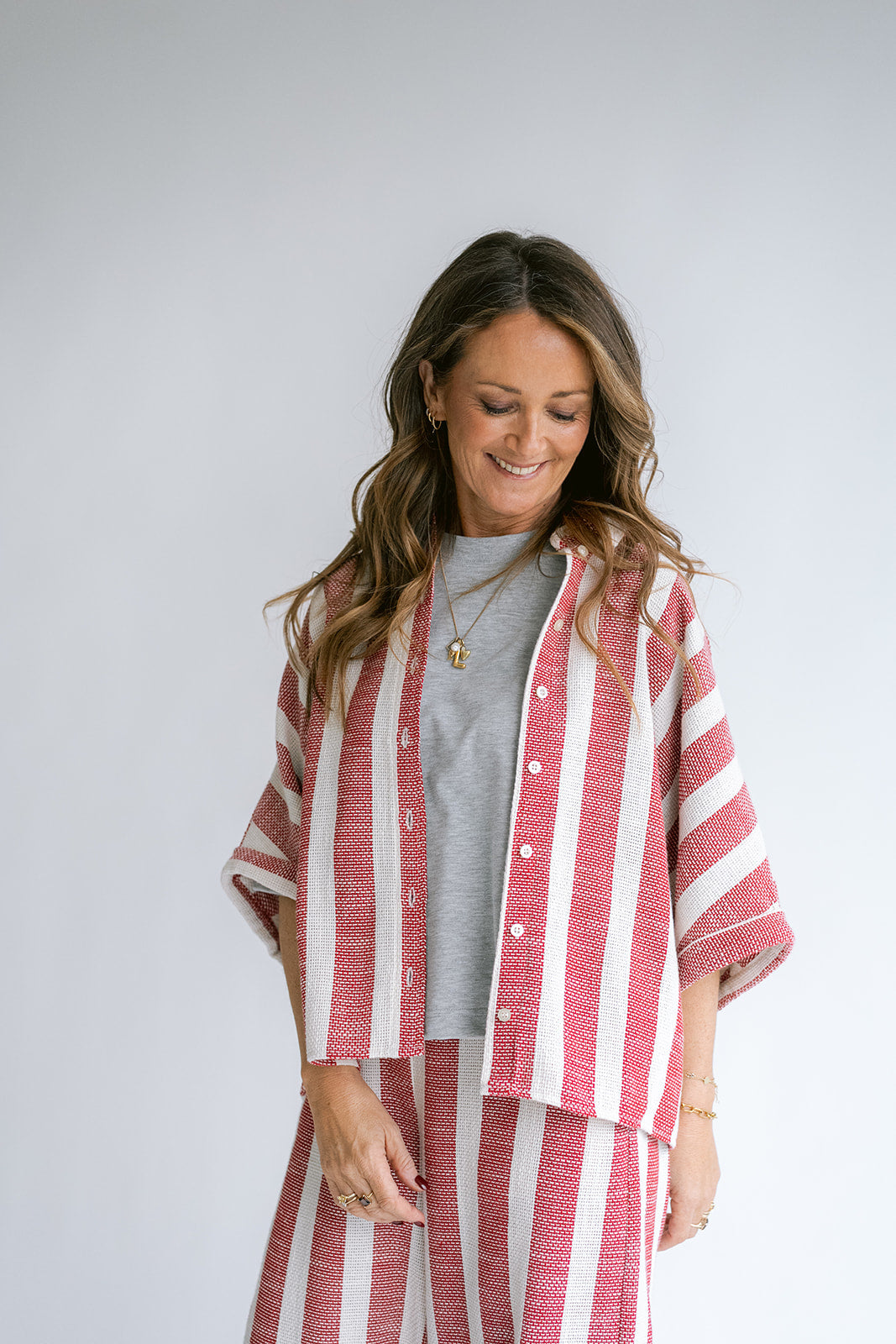 Morris Blouse Bold Red Stripe