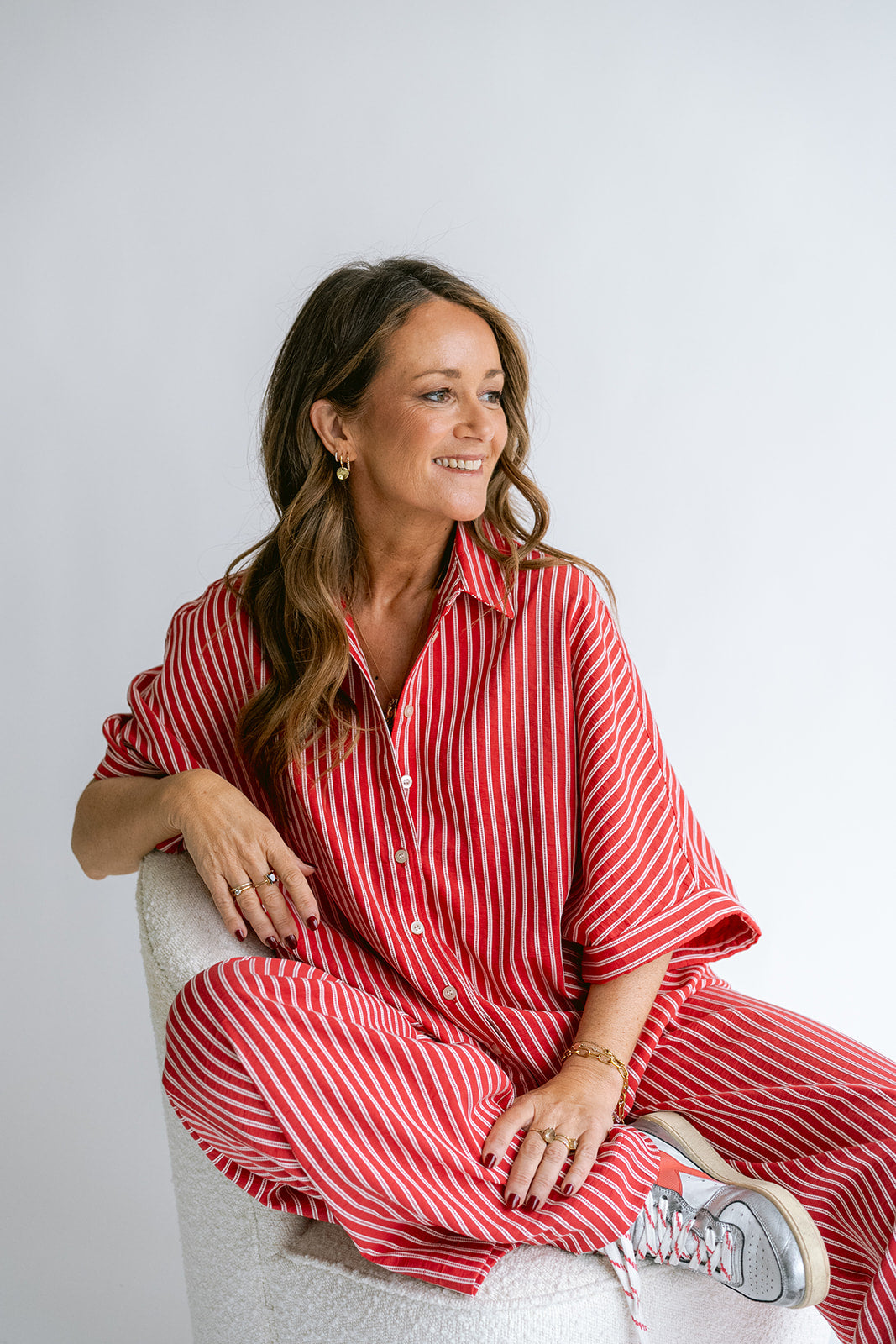 Morris Blouse Red Stripe