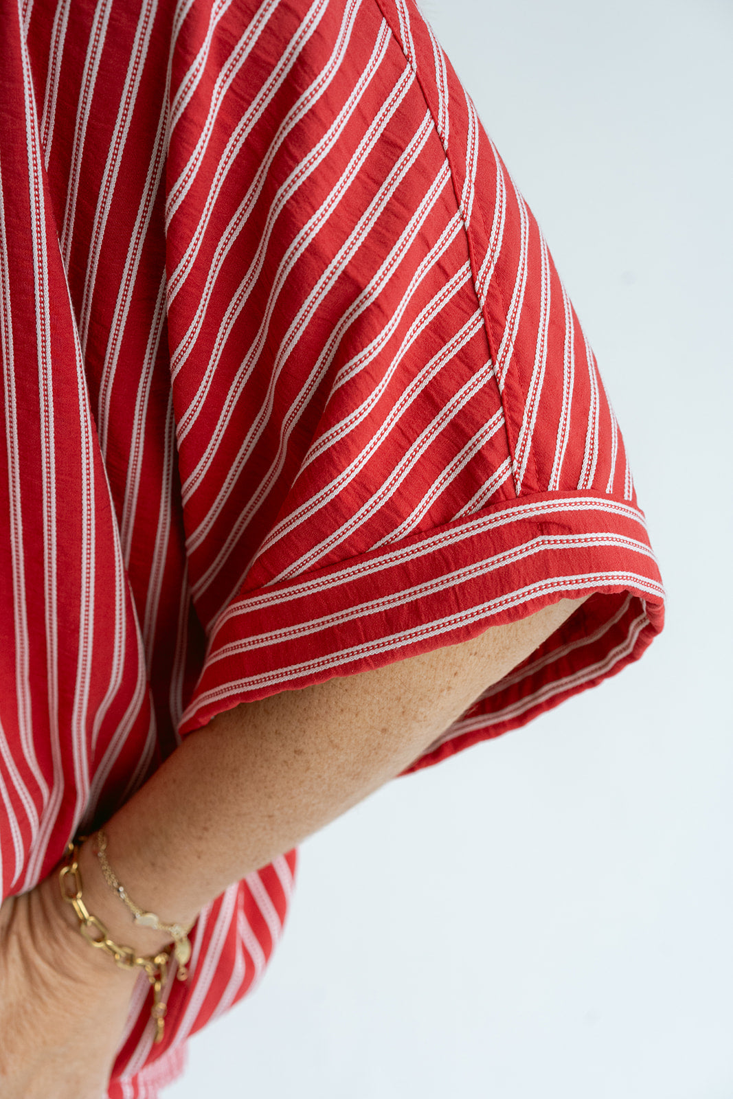 Morris Blouse Red Stripe