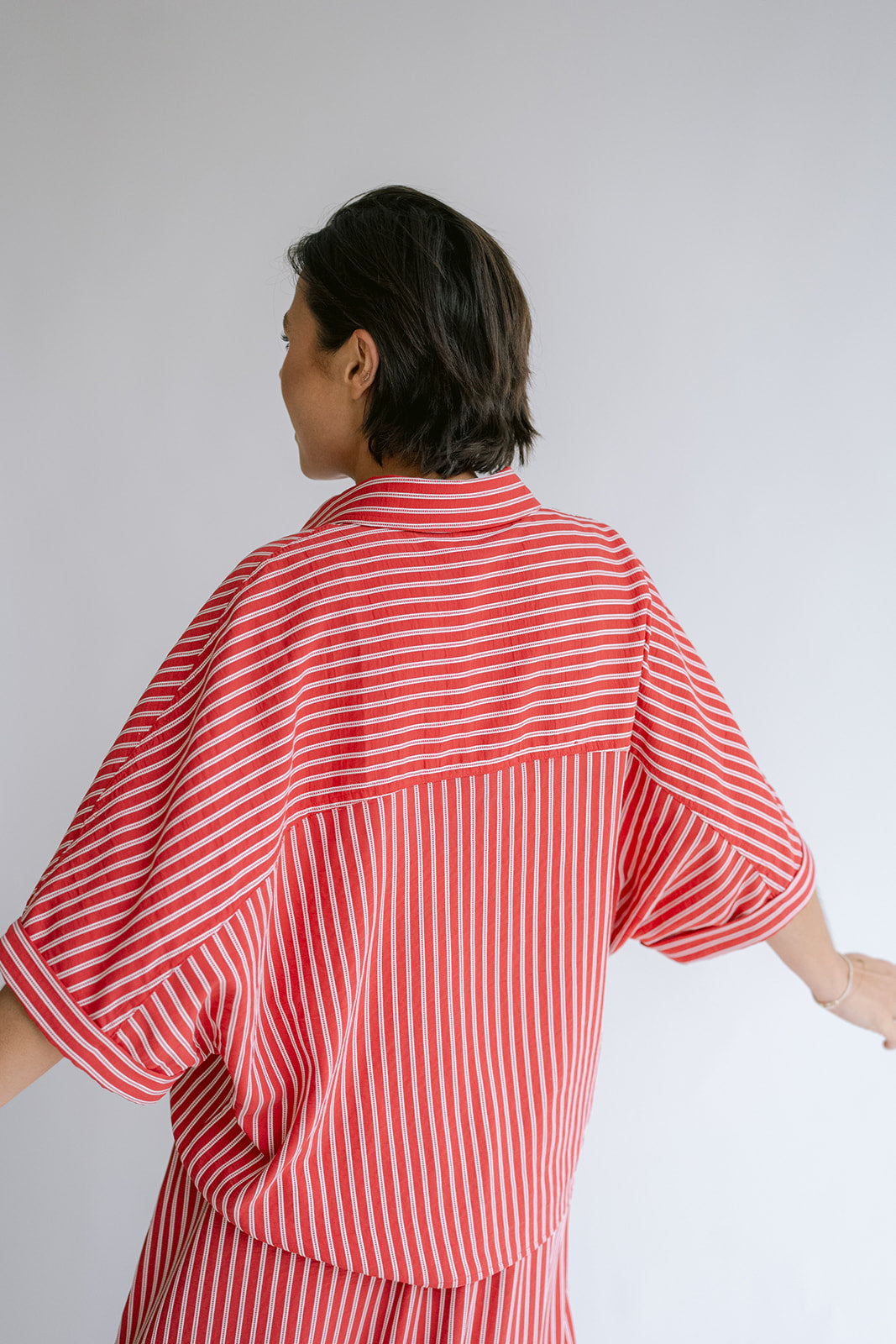 Morris Blouse Red Stripe