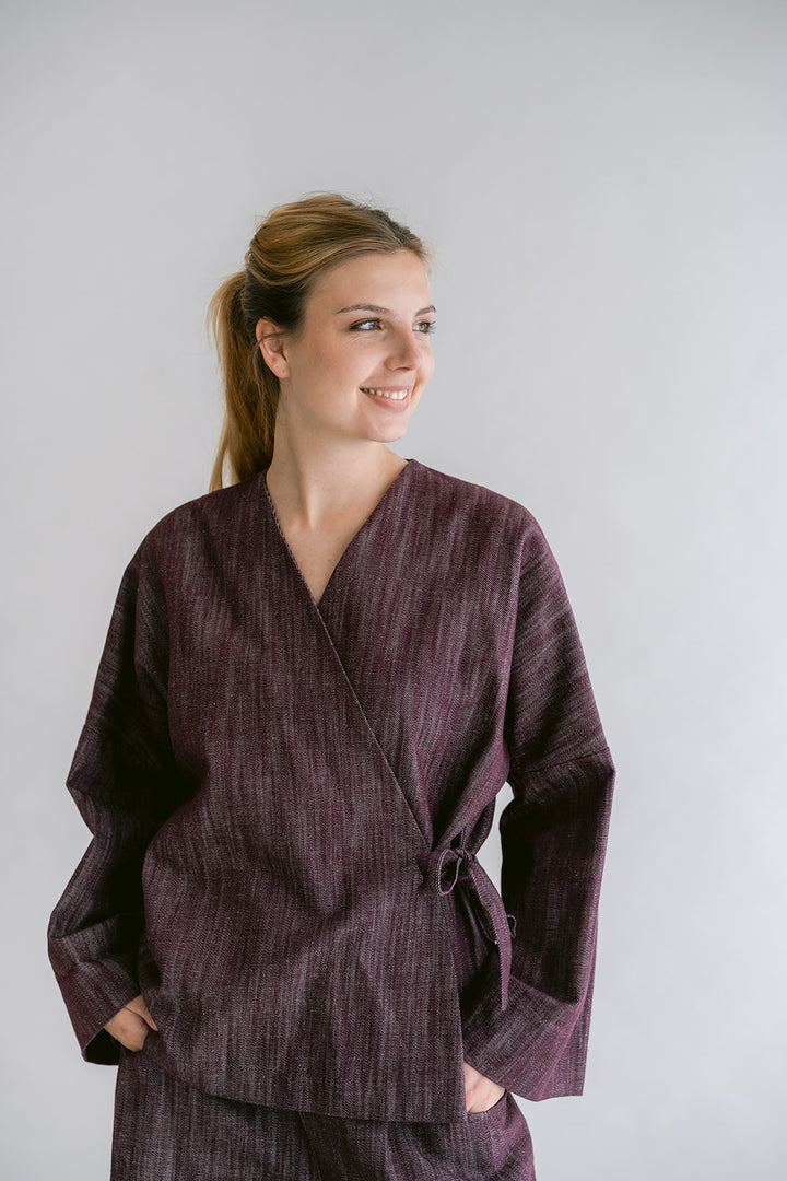 Nellie Kimono Jeans Bordeaux