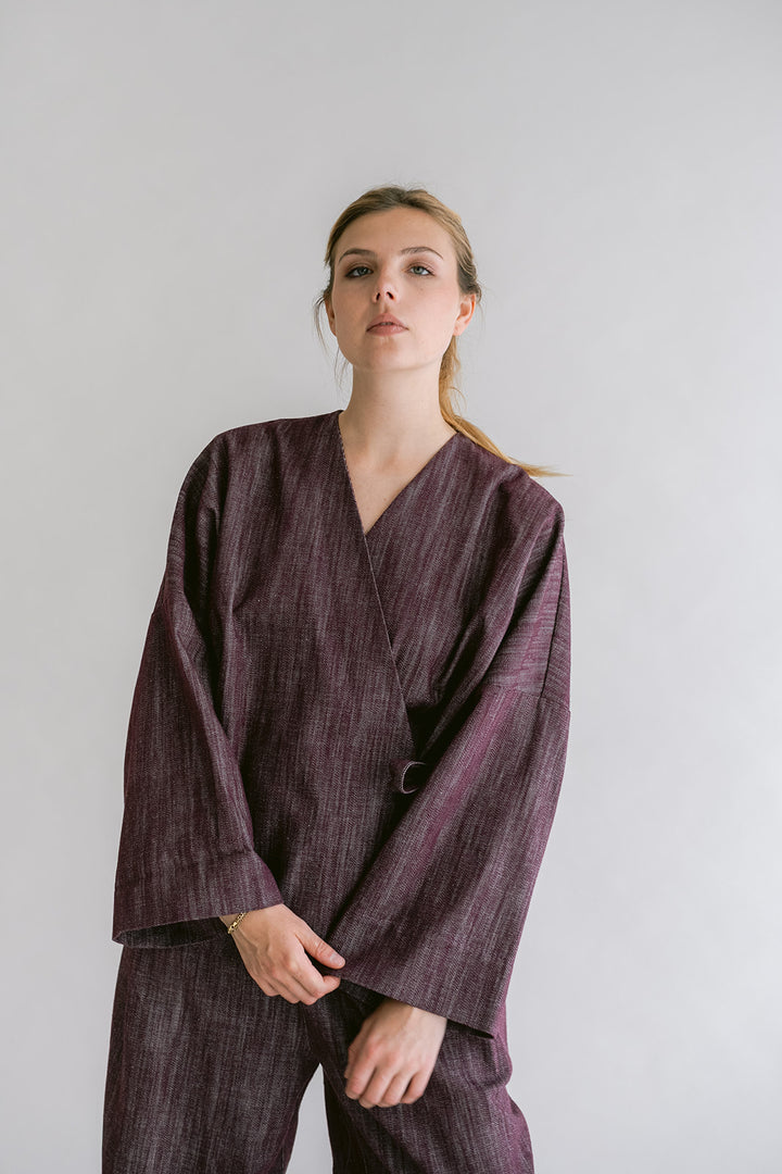 Nellie Kimono Jeans Bordeaux