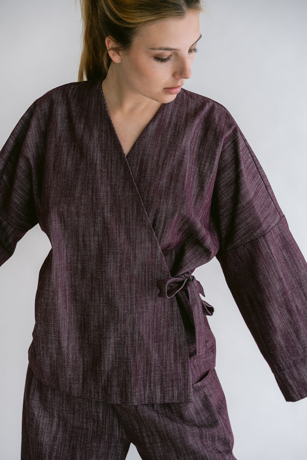 Nellie Kimono Jeans Bordeaux