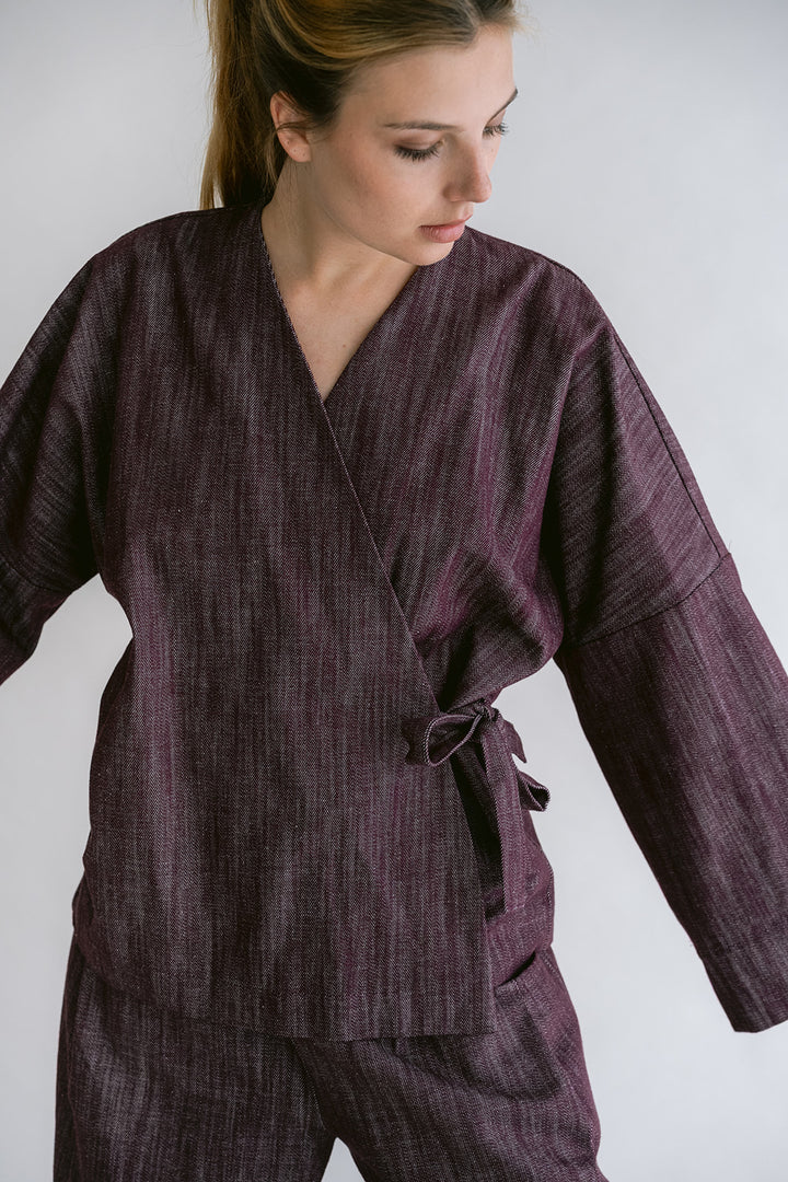 Nellie Kimono Jeans Bordeaux