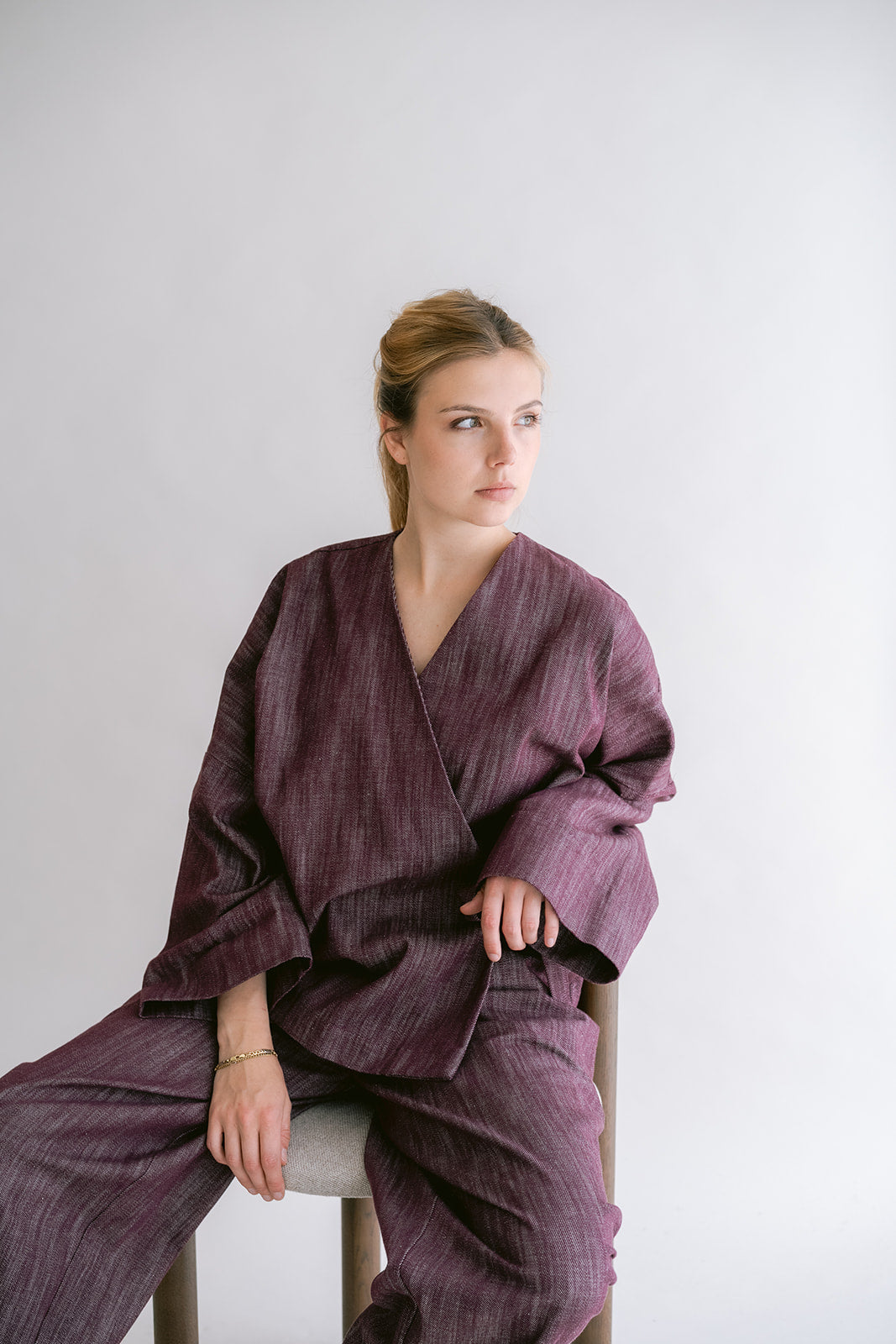 Nellie Kimono Jeans Bordeaux