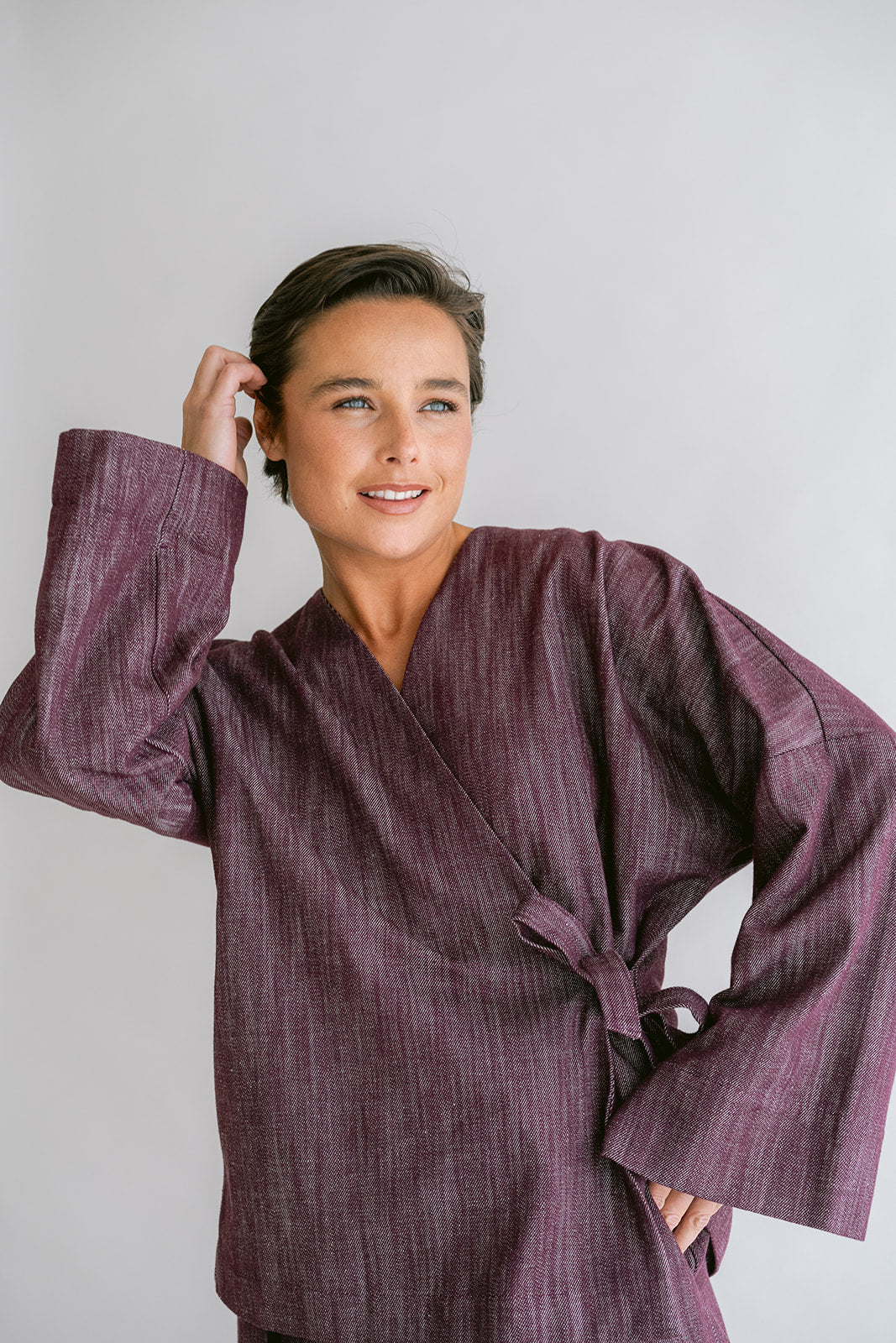 Nellie Kimono Jeans Bordeaux