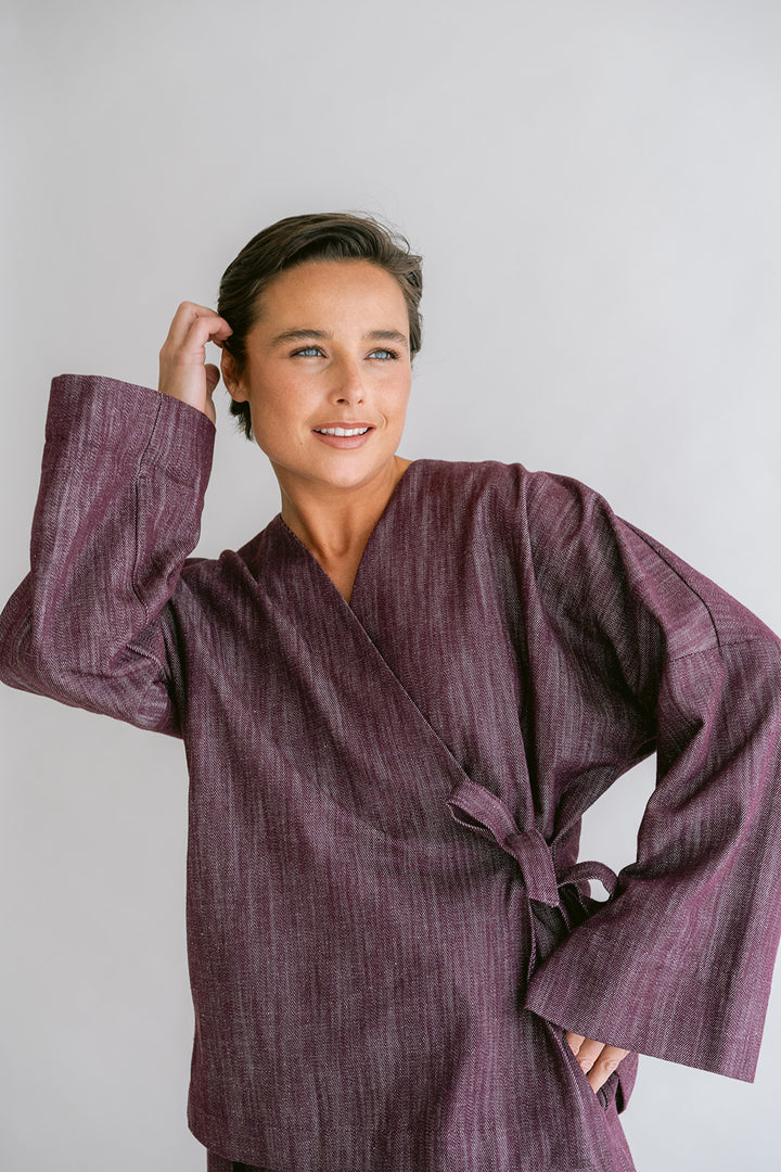 Nellie Kimono Jeans Bordeaux
