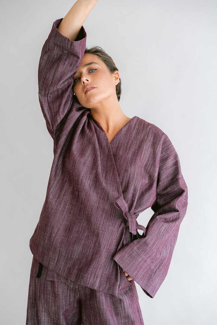 Nellie Kimono Jeans Bordeaux