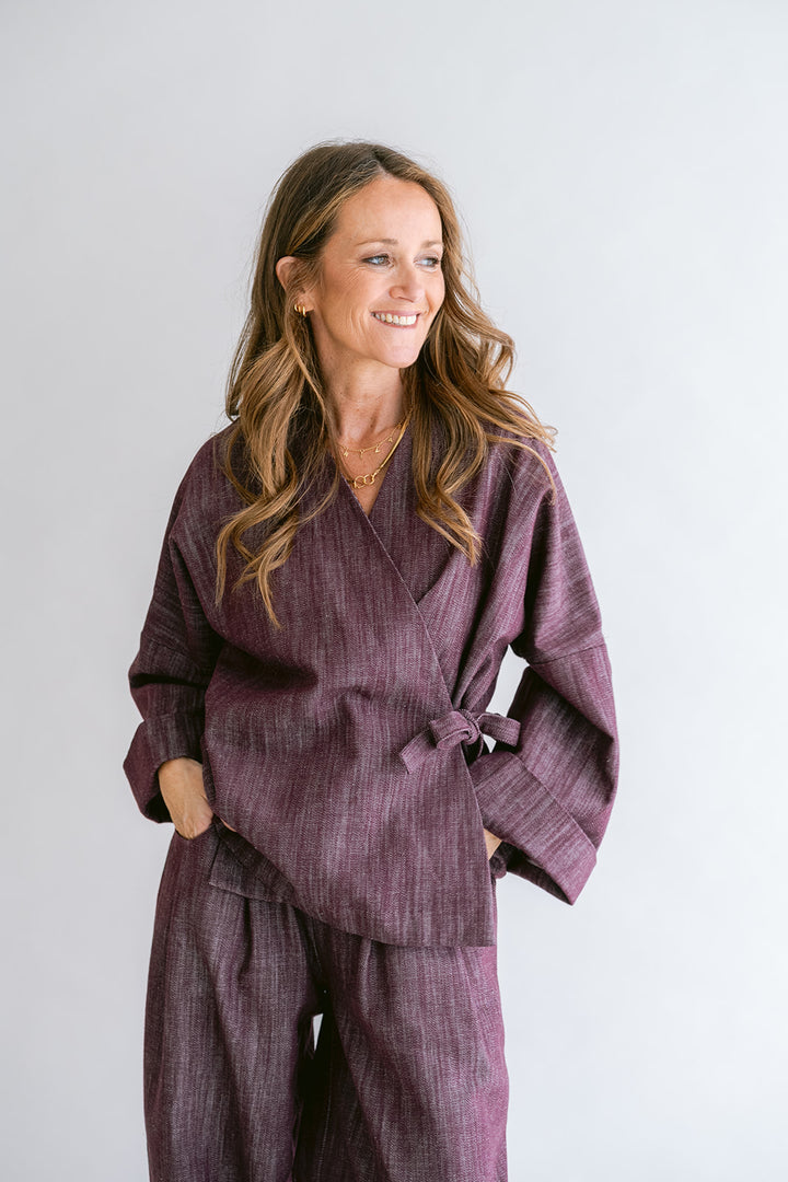 Nellie Kimono Jeans Bordeaux