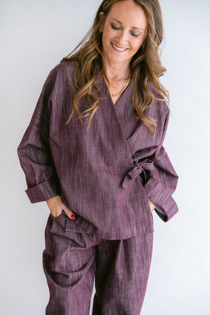 Nellie Kimono Jeans Bordeaux