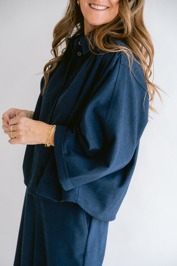 New Maya Blouse Solid Navy