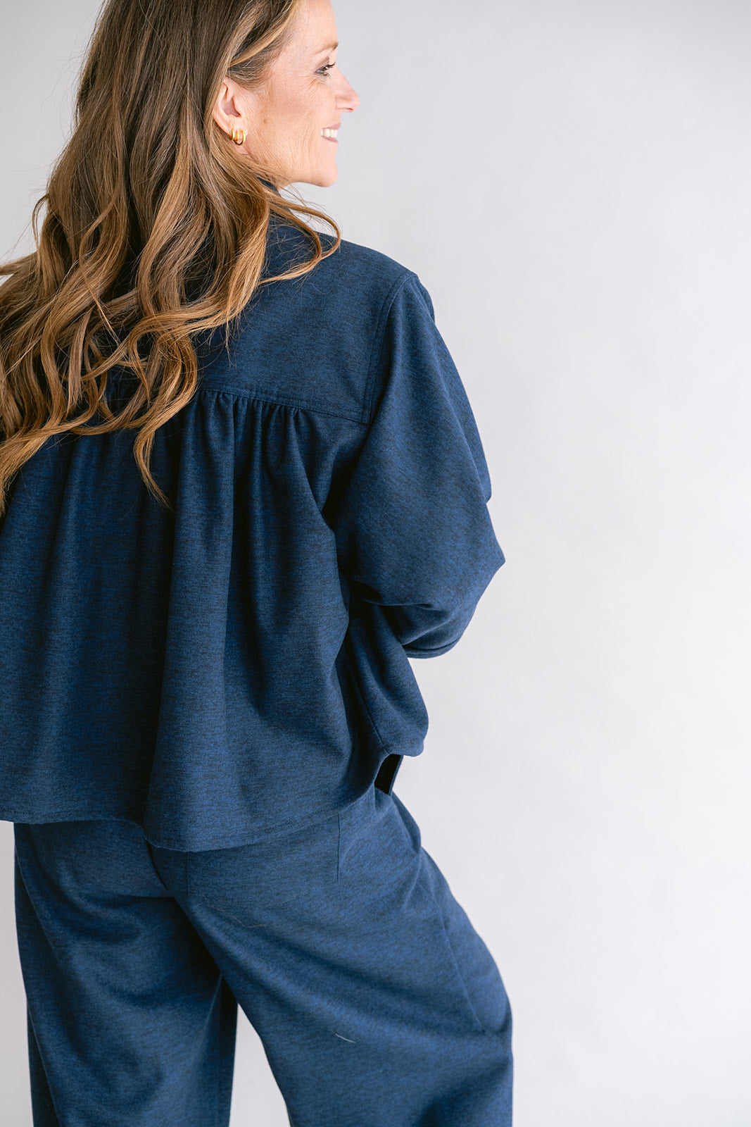 New Maya Blouse Solid Navy